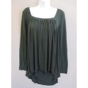 JJ Winks Full Moon Braless Forest Green Modal Long Sleeve Top Size Large
